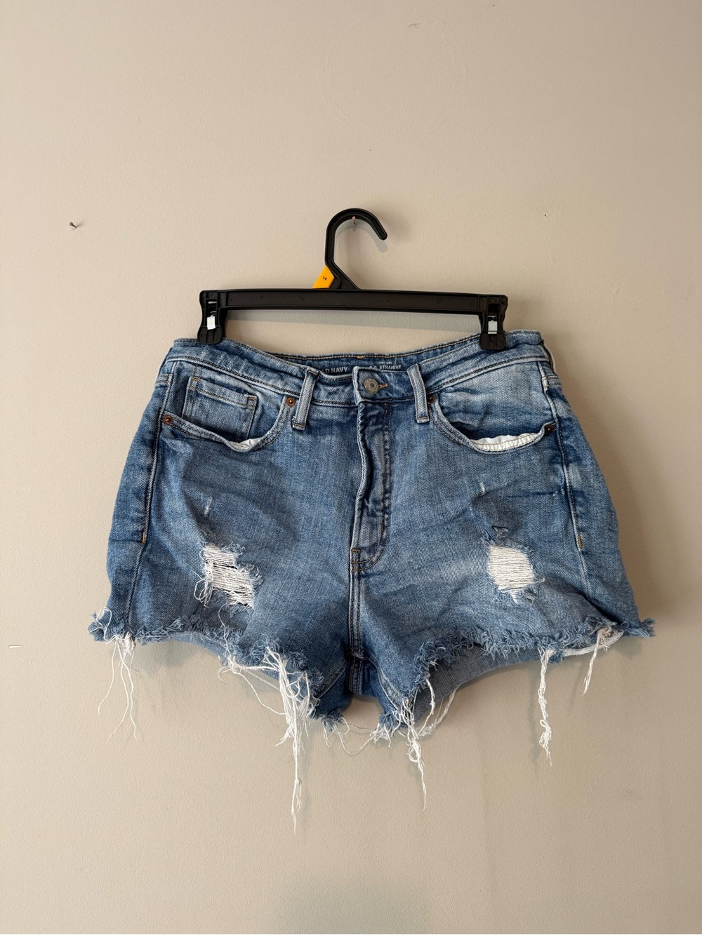 Old Navy OG Straigh Distressed Blue Denim Women’s Shorts - Size 10